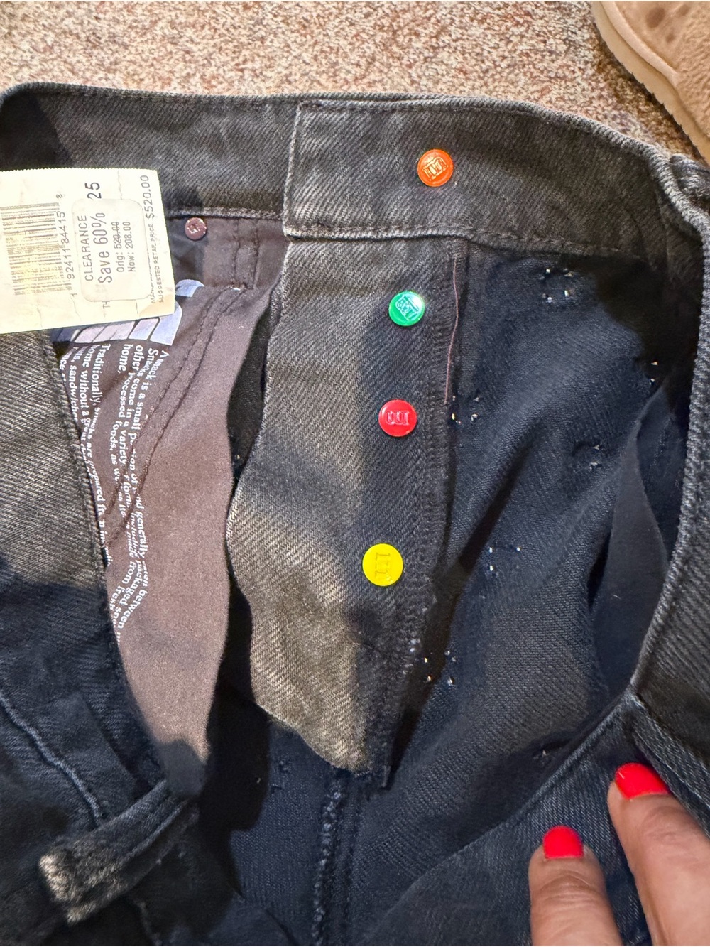 MOTHER ‘Snacks’ Studded Black Bootcut Jeans NWT - Picture 5 of 13